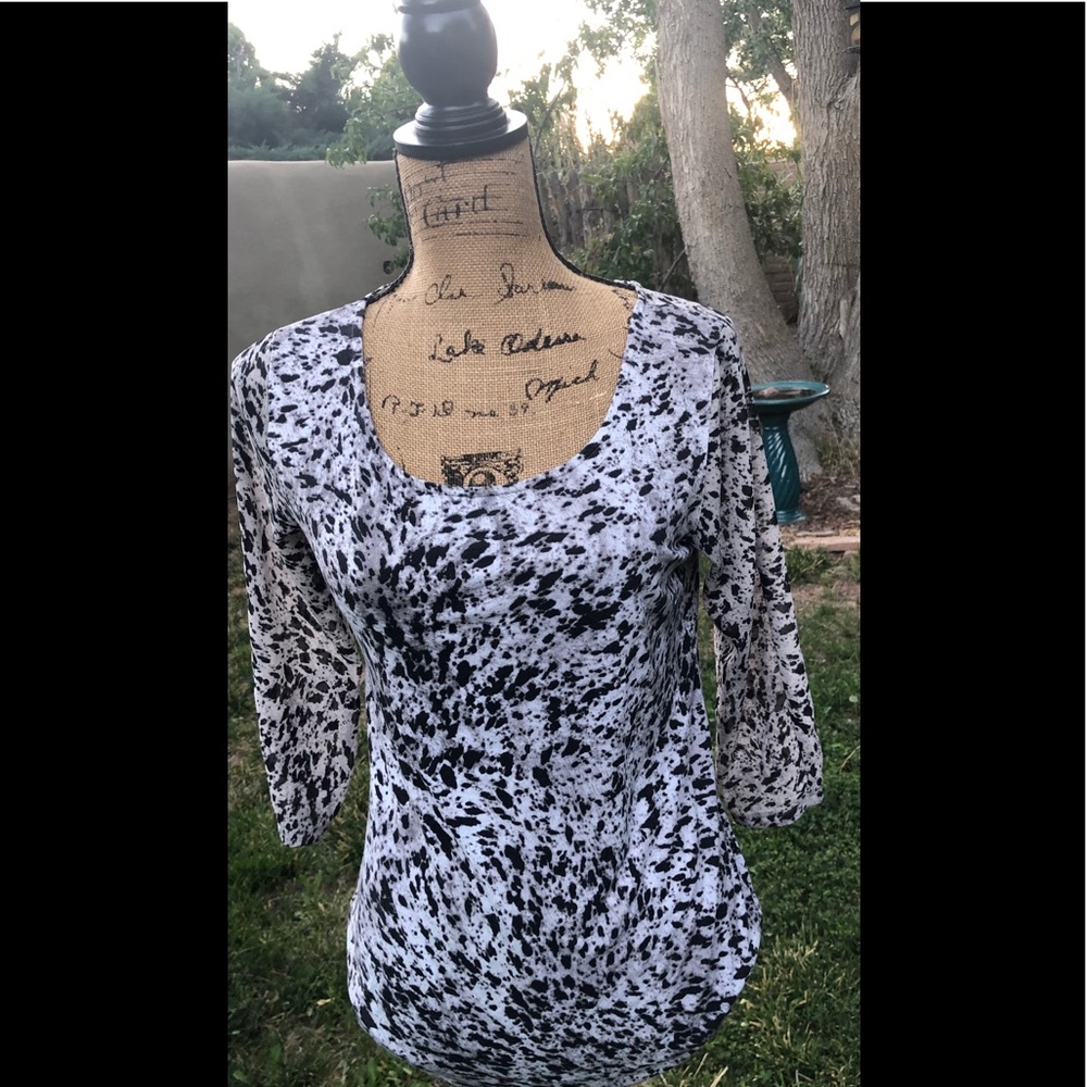 Ann Taylor Print Tie Back Top